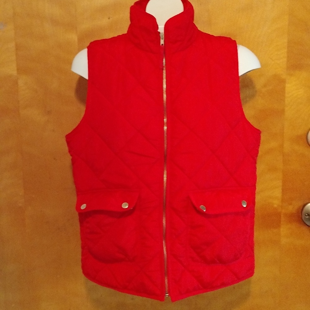 Workshop Republic Clothing Red Zipper Vest.